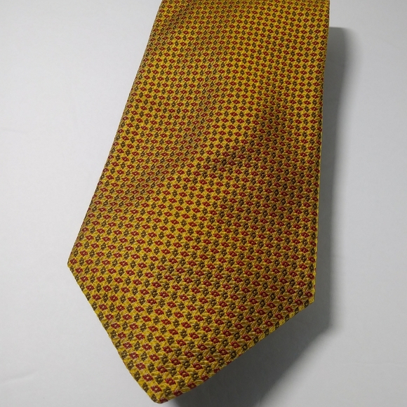 ROBERT TALBOTT Men's Classic Gold Luxury Silk Tie - Picture 4 of 12